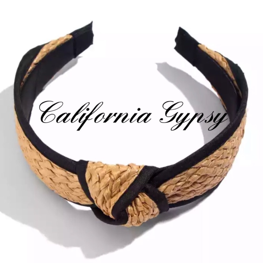 Weaved Raffia Knot Bohemian Headband - Picture 5 of 6